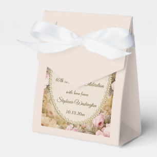 Caja Para Regalos Mariposa de Rosas de época, notas musicales gracia