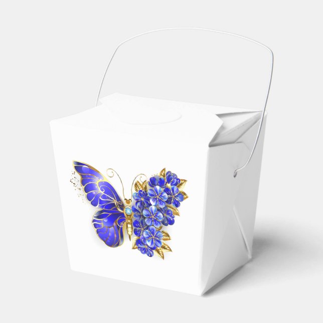 Caja Para Regalos Mariposa Flor Zafiro (Front Side)