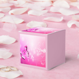 Caja Para Regalos Mariposa magenta
