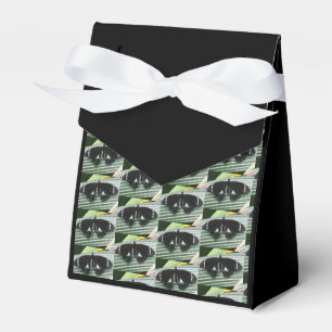 Caja Para Regalos Mariposa negra y blanca