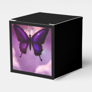 Caja Para Regalos Mariposa Púrpura Profunda
