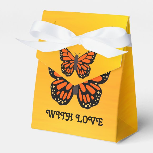 Caja Para Regalos Mariposa SImple Happy Bright Treat with Love (Front Side)