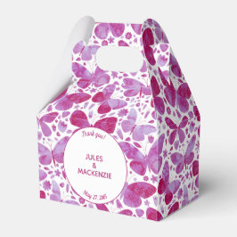 Caja Para Regalos Mariposas acuarela moderna Boho Magenta rosa