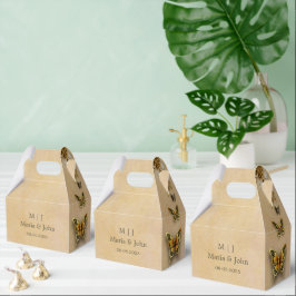 Caja Para Regalos Mariposas doradas