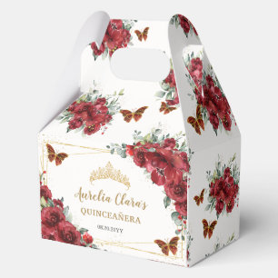 Caja Para Regalos Mariposas Florales Rojas Quince XV 16 Hortalizas d
