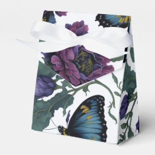 Caja Para Regalos Mariposas florales vintage de plo morado magenta