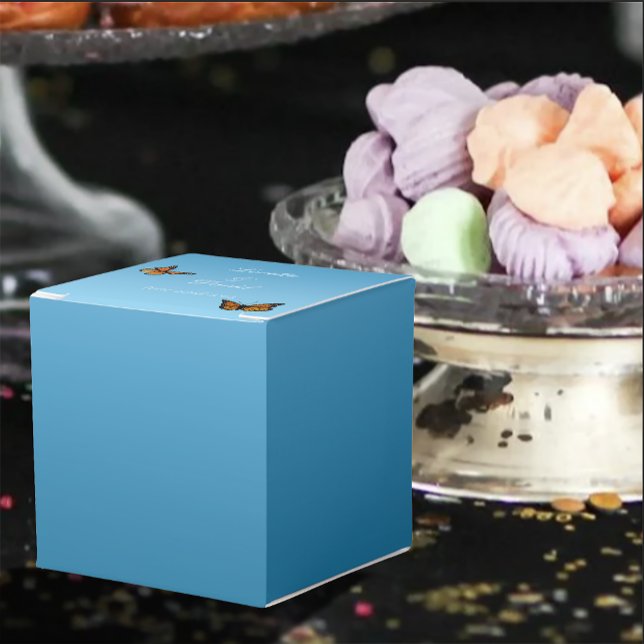 Caja Para Regalos Mariposas monarcas Azul Ombre (Subido por el creador)