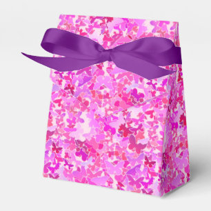 Caja Para Regalos Mariposas, púrpura, lavanda, rosa