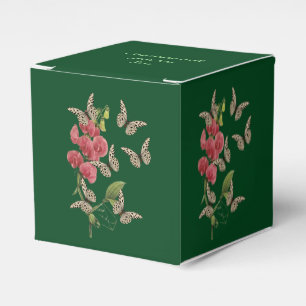 Caja Para Regalos Mariposas Y Flor De Pea Dulce Personalizadas