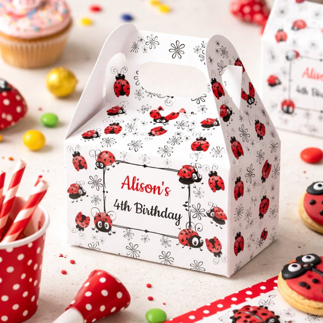 Caja Para Regalos Mariquitas Caprichosas Cumpleaños (Subido por el creador)