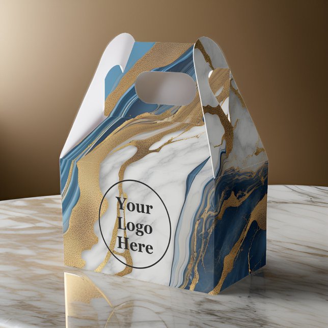 Caja Para Regalos Mármol azul oro y blanco (Subido por el creador)