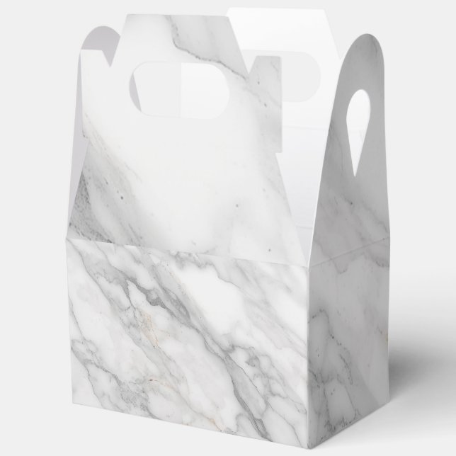 Caja Para Regalos Mármol Blanco (Abierto)