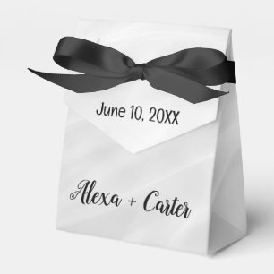 Caja Para Regalos Mármol Blanco Abstracto de Boda