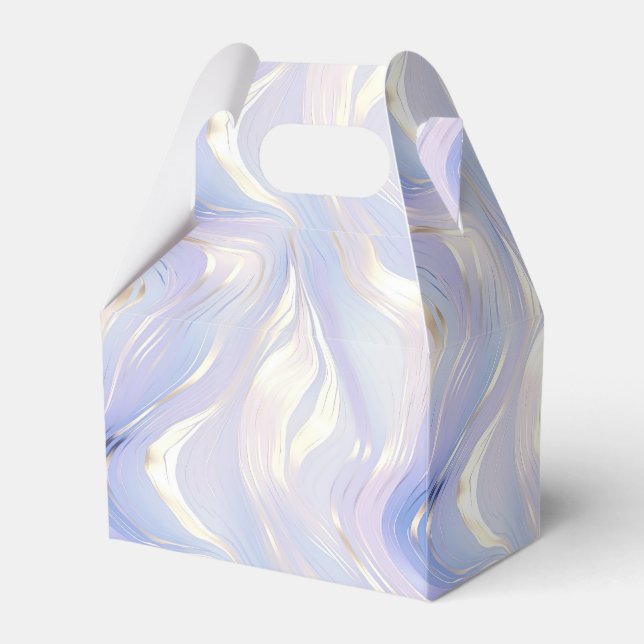 Caja Para Regalos Mármol de oro blanco morado (Front Side)