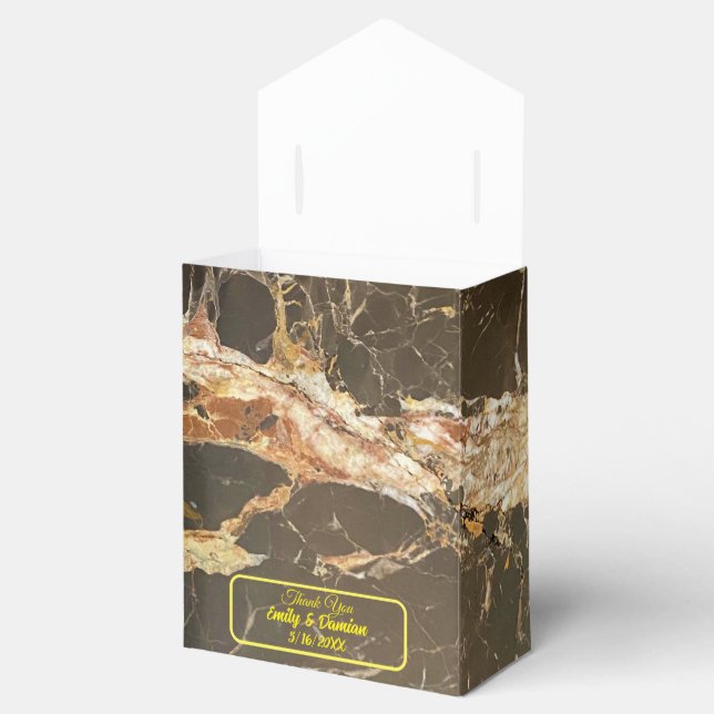 Caja Para Regalos Mármol elegante personalizado (Abierto)