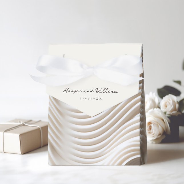Caja Para Regalos Mármol esculpido (Gift bag for the elegant off-white ivory wedding)