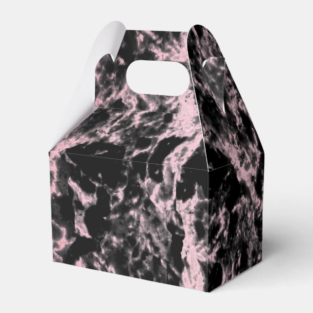 Caja Para Regalos Mármol rosa y negro (Reverso)