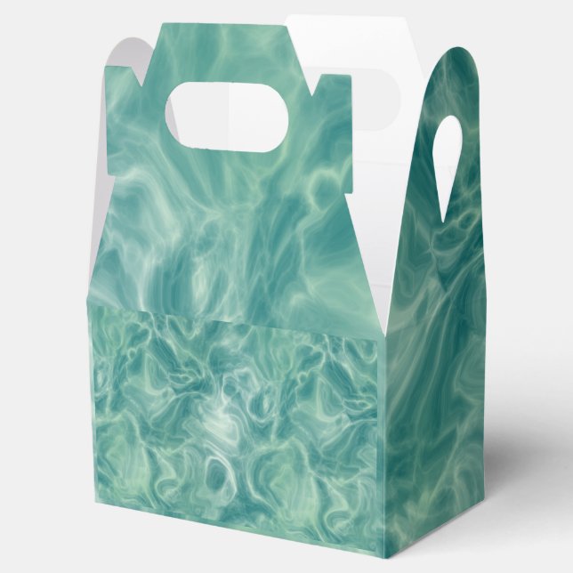 Caja Para Regalos Mármol verde (Abierto)