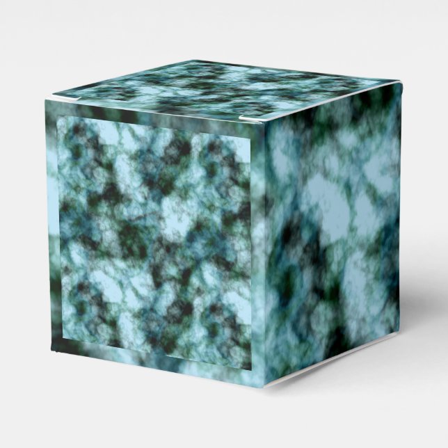 Caja Para Regalos Mármol verde azul (Costado Anverso)