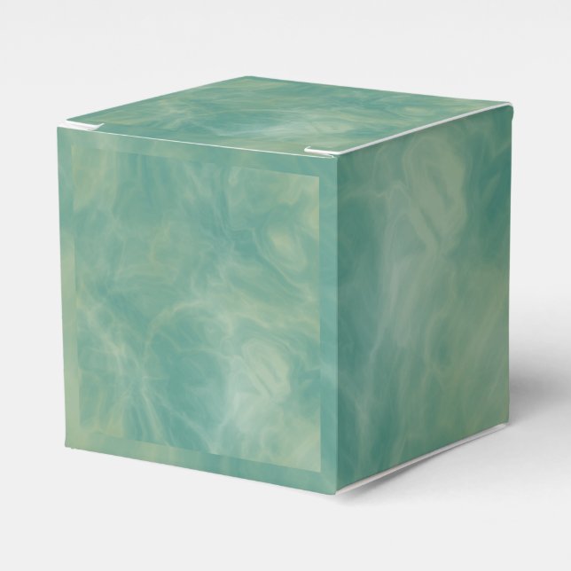 Caja Para Regalos mármol verde mosaico abstracto de cerámica (Costado Anverso)