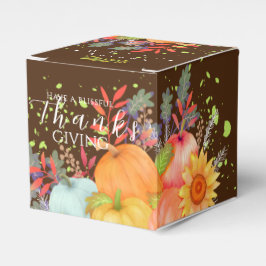 Caja Para Regalos Marrón de Acción de Gracias de Otoño