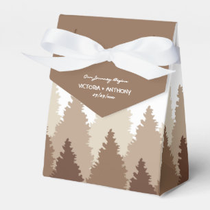 Caja Para Regalos Marrón Rango Forestal Woodland Wedding Favor Box