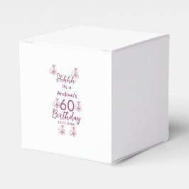 Caja Para Regalos Marron white mauve shhhh nombre floral de 60 años