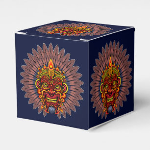 Caja Para Regalos Máscara ritual del rey guerrero tribal