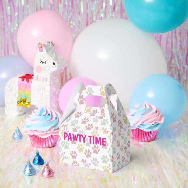 CAJA PARA REGALOS MASCOTA DE LA FIESTA DE CUMPLEAÑOS IMPRIMIR TIEMPO (Fiesta)