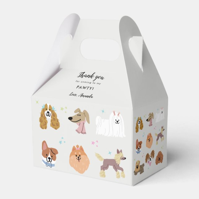 Caja Para Regalos Mascotas de perros Niños Fiesta de cumpleaños (Front Side)