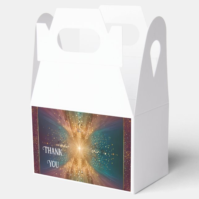 Caja Para Regalos Matálico de oro (Abierto)