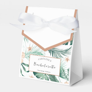 Caja Para Regalos Matraz de soltera tropical de coral vibrante