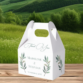 Caja Para Regalos Matrimonio de Moda de hojas de eucalipto simple bo