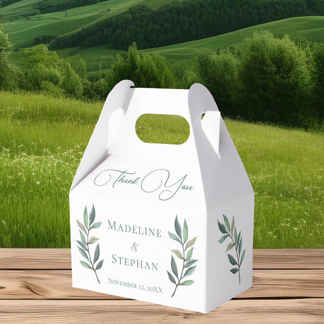 Caja Para Regalos Matrimonio de Moda de hojas de eucalipto simple bo (Subido por el creador)