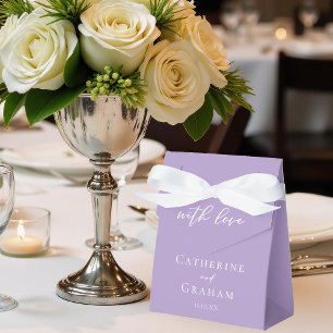 Caja Para Regalos Matrimonio personalizado de la tipografía blanca p