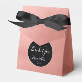 Caja Para Regalos Matrimonio personalizado mínimo de Rubor y negro