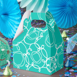Caja Para Regalos Matriz floral abstracta (verde azulado) Arte fino