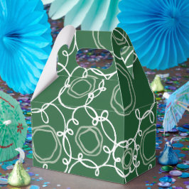 Caja Para Regalos Matriz floral abstracta (verde oscuro) Arte fino
