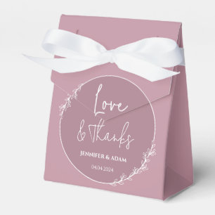Caja Para Regalos Mauve Rosa Boda Rosa Favor De Novias Gracias Bolsa