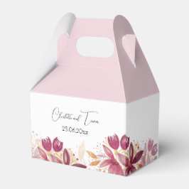 Caja Para Regalos Mauve Terracotta Rubor Floral Elegante