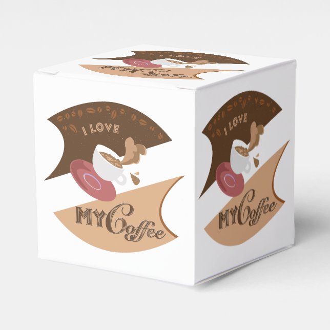 Caja Para Regalos Me encanta mi café retro Java (Costado Anverso)