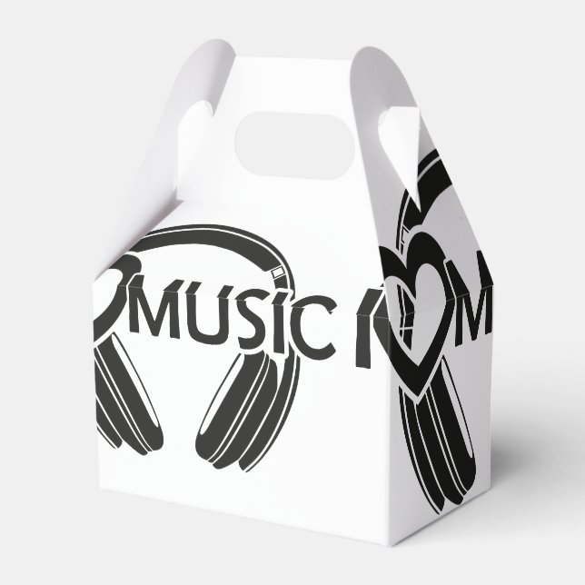 Caja Para Regalos Me encantan los auriculares de música (Reverso)