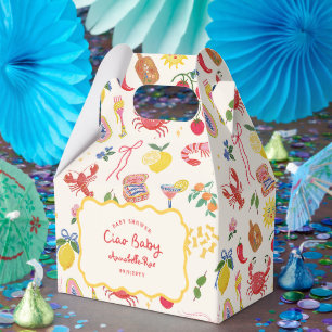 Caja Para Regalos Med Ciao Baby Fiesta de Bebé de Tema Italiano