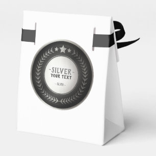 Caja Para Regalos MEDALLA DE PLATA DE IMPRESIÓN PERSONALIZADA DIY Ag