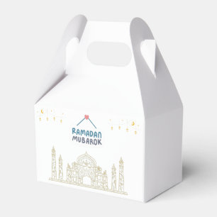 Caja Para Regalos Media Luna Islámica Ramadán Kareem Arte tipográfic