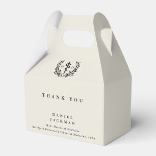 Caja Para Regalos Médica de ostras/cremas MD + Graduación de álabos