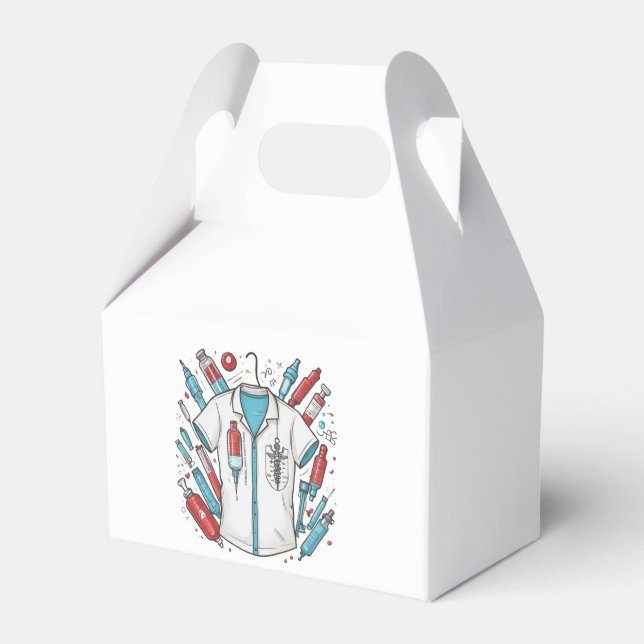 Caja Para Regalos Medical Wrapping Paper – Syringe & Vial Art (Front Side)