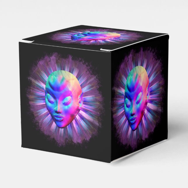 Caja Para Regalos Meditación psicodélica de Alien (Costado Anverso)
