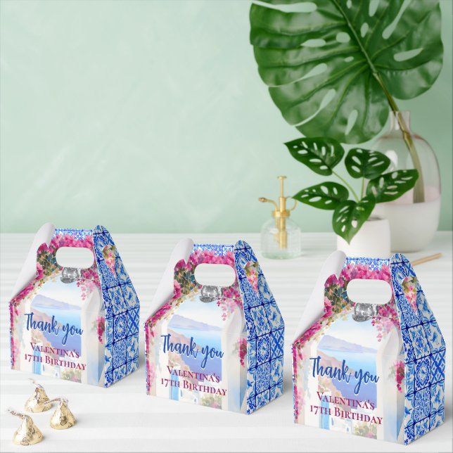 Caja Para Regalos Mediterranean Blue Tiles Mamma Mia Greek Island  (Múltiple)