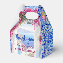 Caja Para Regalos Mediterranean Blue Tiles Mamma Mia Greek Island 
